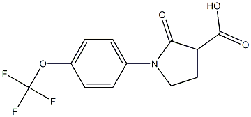 2-oxo-1-[4-(trifluoromethoxy)phenyl]pyrrolidine-3-carboxylic acid Struktur