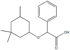 2-phenyl-2-[(3,3,5-trimethylcyclohexyl)oxy]acetic acid Struktur