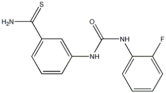 3-({[(2-fluorophenyl)amino]carbonyl}amino)benzenecarbothioamide Struktur