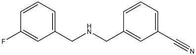 3-({[(3-fluorophenyl)methyl]amino}methyl)benzonitrile Struktur