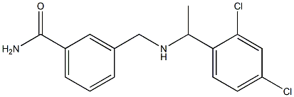 3-({[1-(2,4-dichlorophenyl)ethyl]amino}methyl)benzamide Struktur