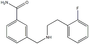 3-({[2-(2-fluorophenyl)ethyl]amino}methyl)benzamide Struktur