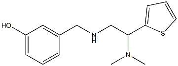 3-({[2-(dimethylamino)-2-(thiophen-2-yl)ethyl]amino}methyl)phenol Struktur