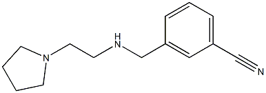 3-({[2-(pyrrolidin-1-yl)ethyl]amino}methyl)benzonitrile Struktur