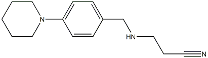 3-({[4-(piperidin-1-yl)phenyl]methyl}amino)propanenitrile Struktur