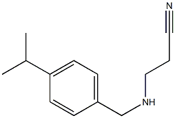 3-({[4-(propan-2-yl)phenyl]methyl}amino)propanenitrile Struktur