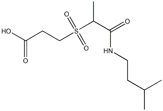 3-({1-[(3-methylbutyl)carbamoyl]ethane}sulfonyl)propanoic acid Struktur