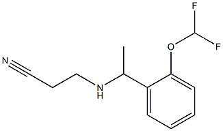 3-({1-[2-(difluoromethoxy)phenyl]ethyl}amino)propanenitrile Struktur