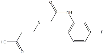 3-({2-[(3-fluorophenyl)amino]-2-oxoethyl}thio)propanoic acid Struktur