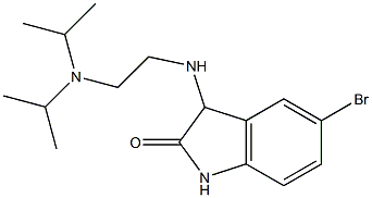 3-({2-[bis(propan-2-yl)amino]ethyl}amino)-5-bromo-2,3-dihydro-1H-indol-2-one Struktur