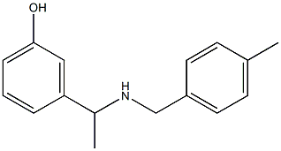 3-(1-{[(4-methylphenyl)methyl]amino}ethyl)phenol Struktur