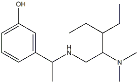 3-(1-{[2-(dimethylamino)-3-ethylpentyl]amino}ethyl)phenol Struktur