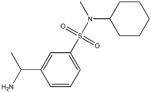 3-(1-aminoethyl)-N-cyclohexyl-N-methylbenzene-1-sulfonamide Struktur