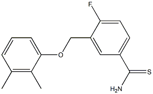 3-(2,3-dimethylphenoxymethyl)-4-fluorobenzene-1-carbothioamide Struktur