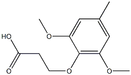 3-(2,6-dimethoxy-4-methylphenoxy)propanoic acid Struktur