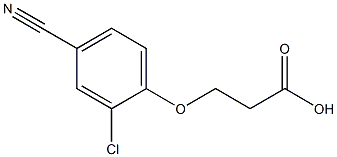 3-(2-chloro-4-cyanophenoxy)propanoic acid Struktur