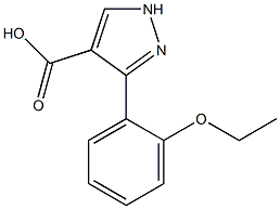 3-(2-ethoxyphenyl)-1H-pyrazole-4-carboxylic acid Struktur