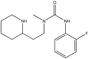 3-(2-fluorophenyl)-1-methyl-1-[2-(piperidin-2-yl)ethyl]urea Struktur