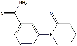 3-(2-oxopiperidin-1-yl)benzenecarbothioamide Struktur