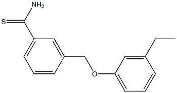 3-(3-ethylphenoxymethyl)benzene-1-carbothioamide Struktur