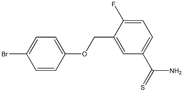 3-(4-bromophenoxymethyl)-4-fluorobenzene-1-carbothioamide Struktur