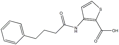 3-(4-phenylbutanamido)thiophene-2-carboxylic acid Struktur