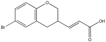 3-(6-bromo-3,4-dihydro-2H-chromen-3-yl)acrylic acid Struktur