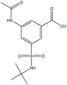 3-(acetylamino)-5-[(tert-butylamino)sulfonyl]benzoic acid Struktur