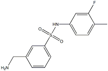 3-(aminomethyl)-N-(3-fluoro-4-methylphenyl)benzenesulfonamide Struktur