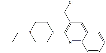 3-(chloromethyl)-2-(4-propylpiperazin-1-yl)quinoline Struktur