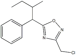 3-(chloromethyl)-5-(2-methyl-1-phenylbutyl)-1,2,4-oxadiazole Struktur