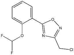 3-(chloromethyl)-5-[2-(difluoromethoxy)phenyl]-1,2,4-oxadiazole Struktur