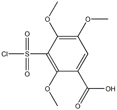 3-(chlorosulfonyl)-2,4,5-trimethoxybenzoic acid Struktur