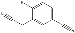 3-(cyanomethyl)-4-fluorobenzonitrile Struktur