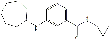 3-(cycloheptylamino)-N-cyclopropylbenzamide Struktur