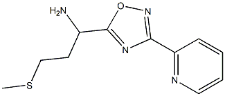 3-(methylsulfanyl)-1-[3-(pyridin-2-yl)-1,2,4-oxadiazol-5-yl]propan-1-amine Struktur