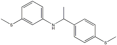 3-(methylsulfanyl)-N-{1-[4-(methylsulfanyl)phenyl]ethyl}aniline Struktur