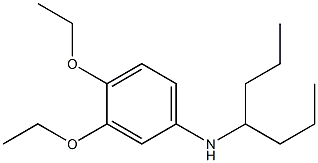 3,4-diethoxy-N-(heptan-4-yl)aniline Struktur