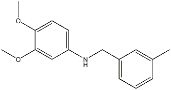 3,4-dimethoxy-N-[(3-methylphenyl)methyl]aniline Struktur