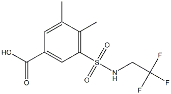 3,4-dimethyl-5-[(2,2,2-trifluoroethyl)sulfamoyl]benzoic acid Struktur