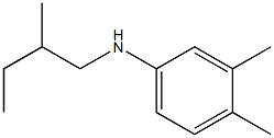 3,4-dimethyl-N-(2-methylbutyl)aniline Struktur