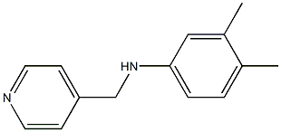 3,4-dimethyl-N-(pyridin-4-ylmethyl)aniline Struktur