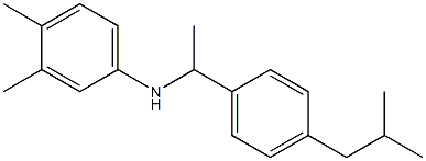 3,4-dimethyl-N-{1-[4-(2-methylpropyl)phenyl]ethyl}aniline Struktur