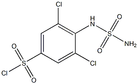 3,5-dichloro-4-(sulfamoylamino)benzene-1-sulfonyl chloride Struktur