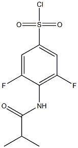 3,5-difluoro-4-(2-methylpropanamido)benzene-1-sulfonyl chloride Struktur