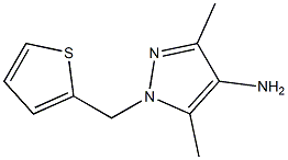 3,5-dimethyl-1-(thiophen-2-ylmethyl)-1H-pyrazol-4-amine Struktur