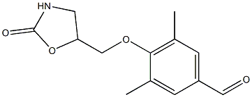 3,5-dimethyl-4-[(2-oxo-1,3-oxazolidin-5-yl)methoxy]benzaldehyde Struktur