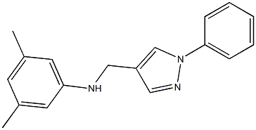 3,5-dimethyl-N-[(1-phenyl-1H-pyrazol-4-yl)methyl]aniline Struktur