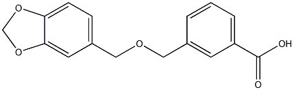 3-[(1,3-benzodioxol-5-ylmethoxy)methyl]benzoic acid Struktur