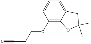 3-[(2,2-dimethyl-2,3-dihydro-1-benzofuran-7-yl)oxy]propanenitrile Struktur